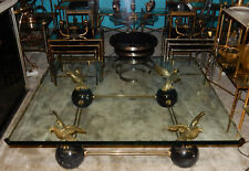 1970′ Table Basse Aux Aigles DLG Maison Charles, Jansen Ou Baguès 131x131 cm