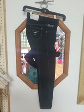 Horze Jen Jr Knee Patch Breeches Black/blue/silver Kids and ponies