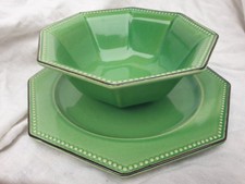 LOT N°2 BOL et PETITE ASSIETTE PLATE EN CERAMIQUE DE POET LAVAL DIEULEFIT DROME