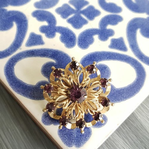 Vintage 1950s purple gold - 1950s,