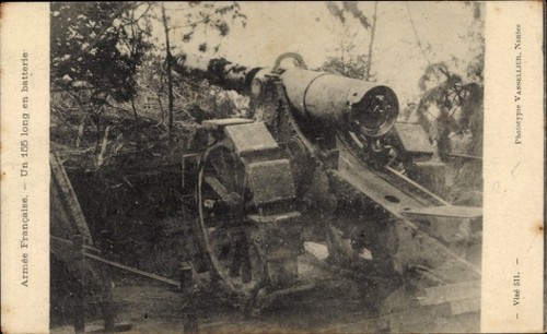 Cpa army francais 155 long - un,