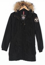 Veste parka à capuche NAPAPIJRI femme taille M fourrure raton laveur MJ5633
