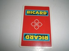 RICARD rare Calendrier de poche 1972, absinthe, alcool, anis format carte, petit