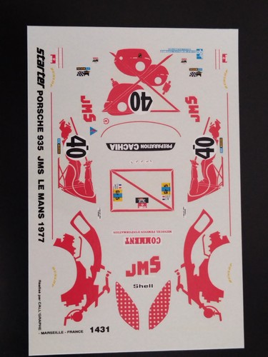 Decal porsche 935 - 1/43,