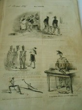 Caricature 19è - Militairiana Duel Escrime des légumes pour 83 hommes