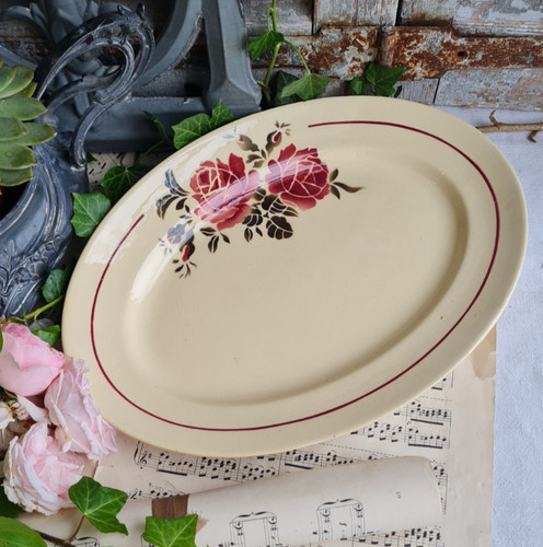 Ancien plat ovale - ancien, badonviller