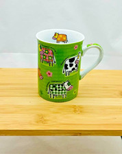 FoxTrot tasse porcelaine verte motif humour vaches 10 x 7,5 cm env