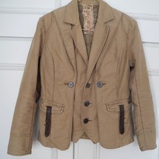Veste  CHEVIGNON M avec illusion de gilet costume beige