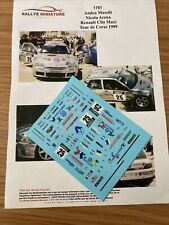 DECALS 1/43 RENAULT CLIO MASELLI TOUR DE CORSE 1999 WRC RALLYE RALLY FRANCE