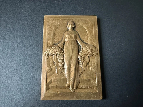 Médaille plaque bronze - médaille-plaque,