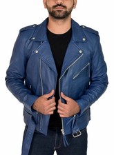 Blouson motard homme en cuir