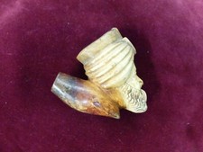 fourneau de pipe tete de Maharajah,belle patine,H 6cm,écume de mer,XIXème