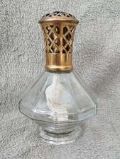 Ancienne Lampe Berger en Verre à Facettes et laiton 1940 Parfum d’ambiance