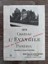 Étiquette Château L’Évangile  1979 - 75 cl