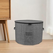 Boîte De Rangement à Chaussures Rotative à 8 Compartiments, Grise, 43 X 33,5