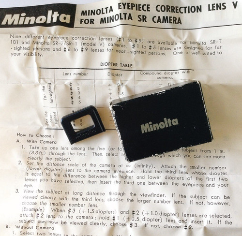 Dioptrie minolta 0 - dioptrie, +1.0
