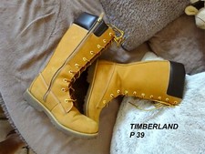 TIMBERLAND BOTTES HAUTE A LACETS EN CUIR FAUVE P 39