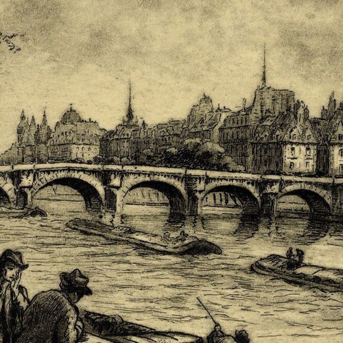 Paris pont quai - paris, aimé