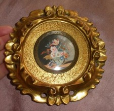 Peinture cadre bois doré - &,