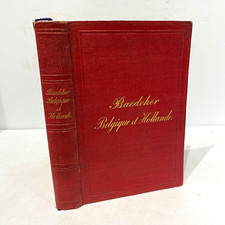 RARE GUIDE VOYAGE K. Baedeker BELGIQUE HOLLANDE 1875 XIXe ILLUSTRÉ CARTES PLANS
