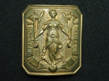 PLAQUE DE CEINTURON HONNEUR - PATRIE XIX ème - OFFICIER INFANTERIE 59mm