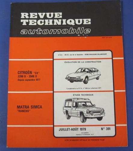 Revue technique automobile rta - technique,