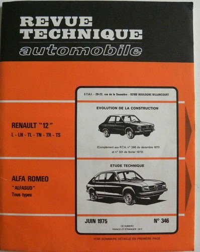 Revue technique automobile rta - technique,