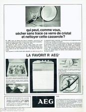 PUBLICITE ADVERTISING 115  1966  AEG   la FAVORIT R    lave-vaisselle