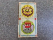 Ancien autocollants vintage PEZ distributeur de bonbons lion elephant cirque