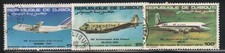 Djibouti 1983 Yvert PA 183/85 oblitérés Aviation (AO102)