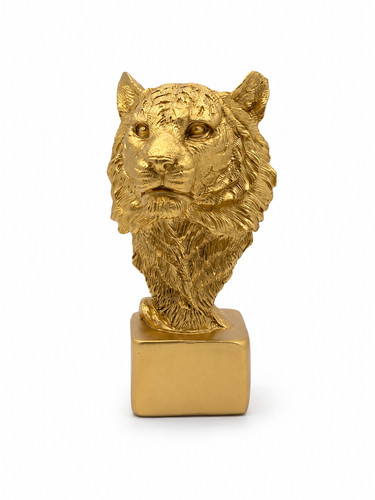 Statue buste tigre - statue, doré