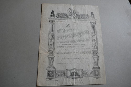 1871 avis décès mme beaune - 1871,