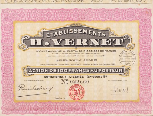 Etablissements vernet - etablissements, h.
