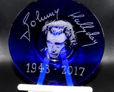 Assiette décorative bleue