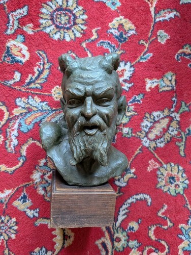 Ancien buste satyre - satyre, /