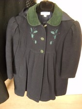 MANTEAU FILLE LAINE MARINE