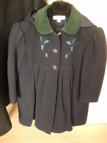 Manteau fille laine - manteau, marine