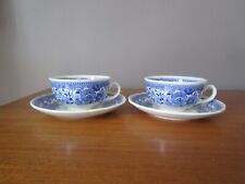 2 Tasses à Café / Thé et sous tasses Villeroy & Boch Modèle  BURGENLAND Bleu N°2