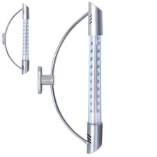 Thermomètre de fenêtre extérieur moderne pour la fenêtre 24 cm argent