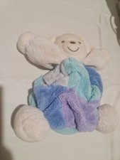  Gros Doudou Ours Patapouf  Boule Bleu Mauve Collection Plume Kaloo tbé 