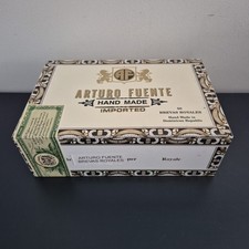 Boite en Bois Vide Cigare Arturo Fuente Brevas Royales Corona Objet du Fumeur