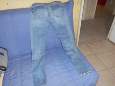 Femme jean bleu troué - jean,
