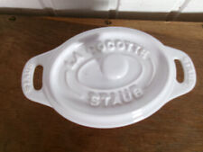 Mini Cocotte Céramique STAUB Ovale Blanc Double Poignées 11* Made in France