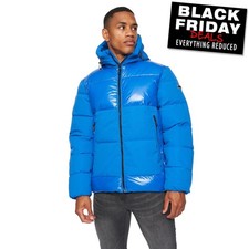 Roi Volonté Dream Mantaro Hommes Court Doudoune Manteau Hiver Pull Bleu