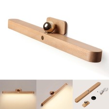 Lampe miroir salle de bain à LED applique murale en bois de 30 cm avec design