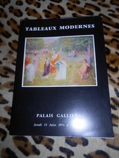 Catalogue Loudmer Poulain 13/06/1974. Tableaux modernes