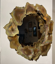 Miroir brutaliste en métal