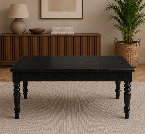 Black solid wood - black,