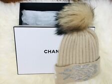 Chanel chapeau bonnet Laine Fourrure