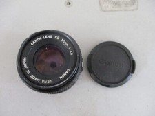 LENS OBJECTIF  CANON FD 50 mm  1:1.8 + BOUCHON FRONTAL  FRONT CAP